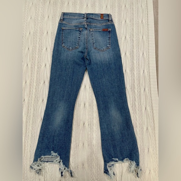 7 FOR ALL MANKIND ripped ankle jeans - Picture 2 of 9
